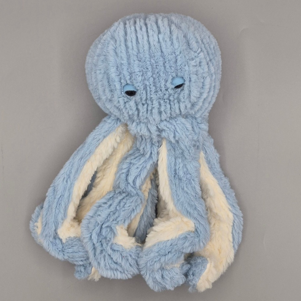 Manhattan Toy Company Blue Ribbed Octopus Plush Stuffed Animal 326372EL 2018